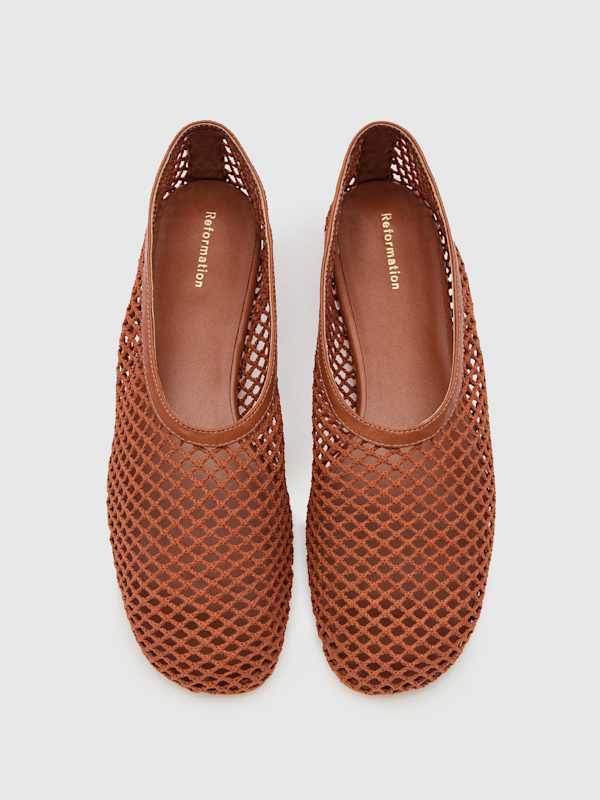 Britt Ballet Flat - Black Crochet